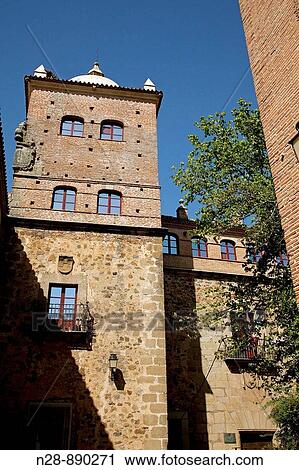 Palace of Toledo-Moctezuma in the old town, Caceres, Extremadura, Spain View Large Photo Image Stock Image - Palace of Toledo-Moctezuma in the old town, Caceres, Extremadura, Spain. Fotosearch