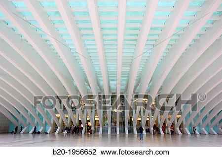Stock Image - Palacio de Congresos (Conference and Exhibition centre), Conference and Exhibition centre, by Santiago Calatrava. Oviedo, Asturias, Spain.. Fotosearch