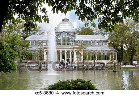 Palacio de Cristal, Retiro Park, Madrid, Spain View Large Photo Image Picture - Palacio de Cristal, Retiro Park, Madrid, Spain. Fotosearch