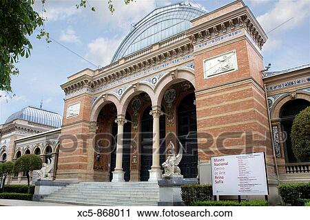 Stock Image - Palacio de VelBzquez in Parque del Buen Retiro, Madrid Spain. Fotosearch