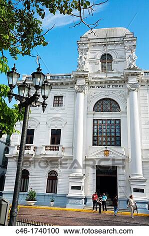 Palacio Municipal city hall, Independencia square, Old City casco viejo, San Felipe district, Panama City Panama. View Large Photo Image Stock Image - Palacio Municipal city hall, Independencia square, Old City casco viejo, San Felipe district, Panama City Panama.. Fotosearch