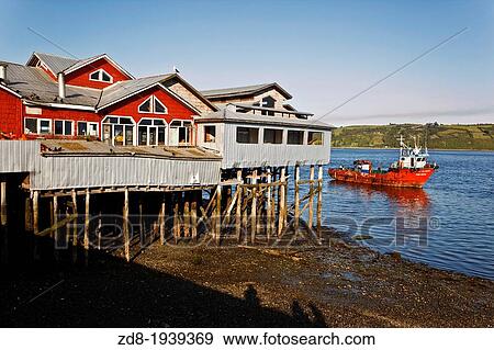 palafitos Stilt Houses in castro in chiloe View Large Photo Image Stock Photo - palafitos Stilt Houses in castro in chiloe. Fotosearch