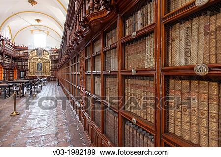 Stock Photo - Palafoxiana Library at Puebla City, Puebla, Mexico; june 29, 2012.. Fotosearch