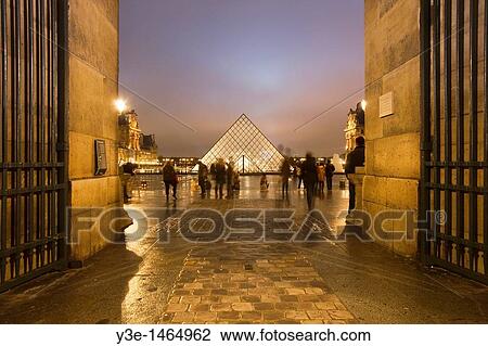 Palais du Louvre Pyramid Paris France View Large Photo Image Stock Image - Palais du Louvre Pyramid Paris France. Fotosearch