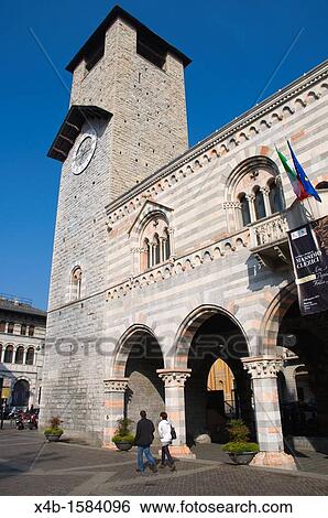 Palazzo Broletto the medieval town hall Piazza del Duomo square Como town Lombardy region Italy Europe View Large Photo Image Stock Photograph - Palazzo Broletto the medieval town hall Piazza del Duomo square Como town Lombardy region Italy Europe. Fotosearch