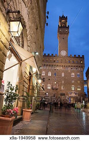 Palazzo Vecchio Art Museum in Florence; Italy Illuminated at Night. View Large Photo Image Stock Photo - Palazzo Vecchio Art Museum in Florence; Italy Illuminated at Night.. Fotosearch