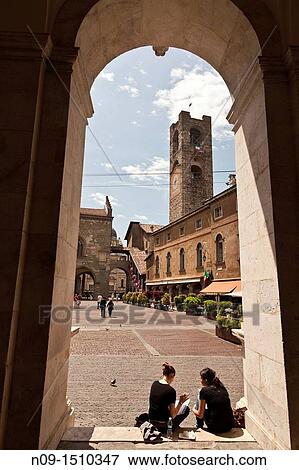 Palazzo vecchio, bergamo. View Large Photo Image Stock Photo - Palazzo vecchio, bergamo.. Fotosearch