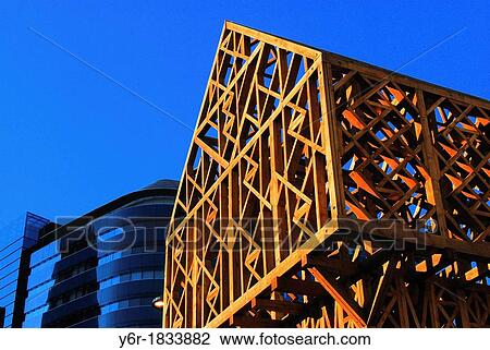 Stock Image - ? Paleys upon Pilers? an artwork put up in Aldgate, London, England for the period of the 2012 Olympics. Fotosearch