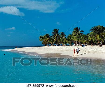 Stock Image - Palm Island, Grenadines, Caribbean. Fotosearch