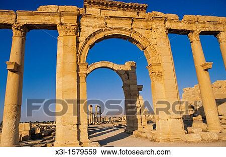 Palmyra Syria View Large Photo Image Stock Photo - Palmyra Syria. Fotosearch