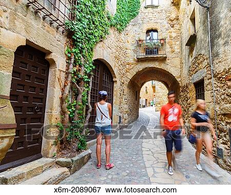 Stock Photo - Pals. Costa Brava, Gerona. Catalonia, Spain, Europe.. Fotosearch