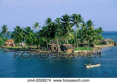 PANAMA, SAN BLAS ISLANDS, VIEW OF ACUATUPU ISLAND. View Large Photo Image Picture - PANAMA, SAN BLAS ISLANDS, VIEW OF ACUATUPU ISLAND.. Fotosearch