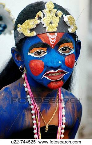 Panjim Goa, India, a figurant during the Shigmotsav feast View Large Photo Image Stock Photography - Panjim Goa, India, a figurant during the Shigmotsav feast. Fotosearch