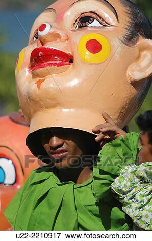 Panjim, Goa, India: young man in costume at the Carnival View Large Photo Image Stock Photo - Panjim, Goa, India: young man in costume at the Carnival. Fotosearch