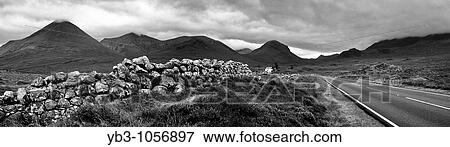 Panorama of The Cuillen Mountains from Sligachan, Isle of Skye, Scotland View Large Photo Image Stock Photo - Panorama of The Cuillen Mountains from Sligachan, Isle of Skye, Scotland. Fotosearch