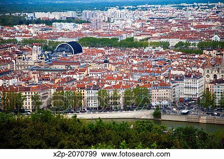 Panoramic of Lyon from Basilica Notre-Dame de Fourvi? re, UNESCO World Heritage, Lyon, France, Europe. View Large Photo Image Stock Photo - Panoramic of Lyon from Basilica Notre-Dame de Fourvi? re, UNESCO World Heritage, Lyon, France, Europe.. Fotosearch