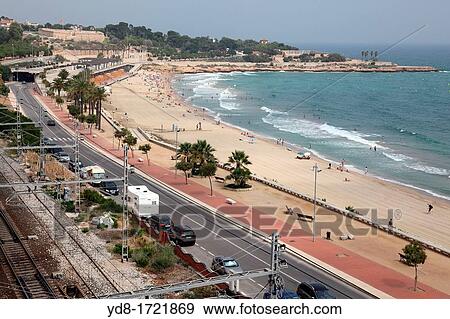 Panoramic view of the coast of Tarragona, Spain, Europe View Large Photo Image Stock Photo - Panoramic view of the coast of Tarragona, Spain, Europe. Fotosearch