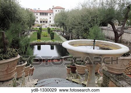 Panoramic View of Vizcaya Park, Miami, Florida, USA View Large Photo Image Stock Photo - Panoramic View of Vizcaya Park, Miami, Florida, USA. Fotosearch