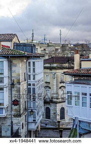 Panoramic views from Del Machete square of old city of Vitoria, Basque country, Spain. View Large Photo Image Stock Image - Panoramic views from Del Machete square of old city of Vitoria, Basque country, Spain.. Fotosearch