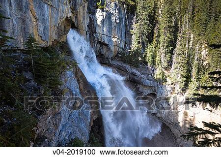 Stock Image - Panther Falls in the Banff National Park, Alberta, Canada. Fotosearch