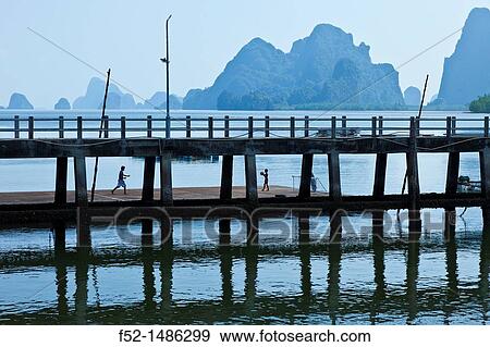 Panyee fishing village Phang Nga Bay, Andaman Sea, Thailand, Asia. View Large Photo Image Stock Photo - Panyee fishing village Phang Nga Bay, Andaman Sea, Thailand, Asia.. Fotosearch