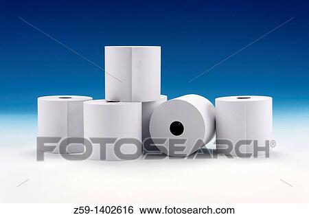 paper rolls for printers View Large Photo Image Stock Photograph - paper rolls for printers. Fotosearch
