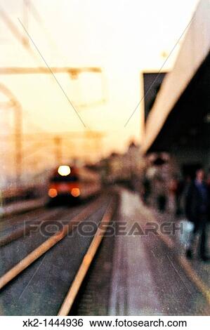 Parada de tren en el Masnou, Provincia de Barcelona, Catalunya, Spain View Large Photo Image Stock Photograph - Parada de tren en el Masnou, Provincia de Barcelona, Catalunya, Spain. Fotosearch