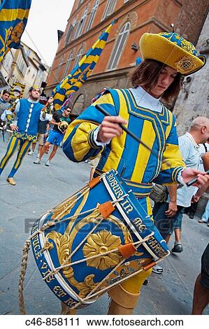 Parade during? Palio? traditional festival. Siena. Tuscany. Italy. View Large Photo Image Stock Image - Parade during? Palio? traditional festival. Siena. Tuscany. Italy.. Fotosearch