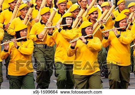 Parade in conjunction with The National Day of Malaysia. View Large Photo Image Picture - Parade in conjunction with The National Day of Malaysia.. Fotosearch