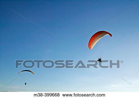 Paragliding in Sun Valley, Idaho. USA View Large Photo Image Stock Photo - Paragliding in Sun Valley, Idaho. USA. Fotosearch