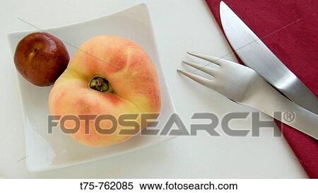 Stock Photography - Paraguayan (prunus persica) and jinjole (Zizyphus vulgaris). Fotosearch