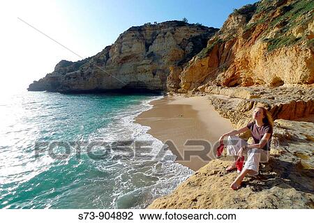 Paraiso beach, Carvoeiro, Algarve, Portugal, Europe View Large Photo Image Stock Image - Paraiso beach, Carvoeiro, Algarve, Portugal, Europe. Fotosearch