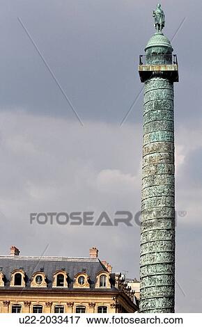 Paris, France, the July Victory Column, Place Vend? me View Large Photo Image Stock Photo - Paris, France, the July Victory Column, Place Vend? me. Fotosearch
