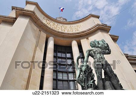 Paris, France, the Palais de Chaillot, Trocadero View Large Photo Image Stock Image - Paris, France, the Palais de Chaillot, Trocadero. Fotosearch