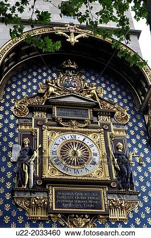 Paris, France, the Tour de C? sar clock, nearby the Saint-Chapelle View Large Photo Image Stock Image - Paris, France, the Tour de C? sar clock, nearby the Saint-Chapelle. Fotosearch