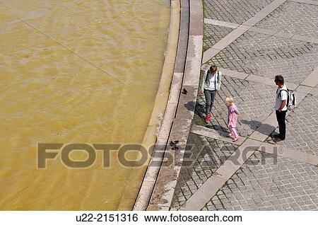 Paris, France, tourists by the Seine River View Large Photo Image Stock Photograph - Paris, France, tourists by the Seine River. Fotosearch
