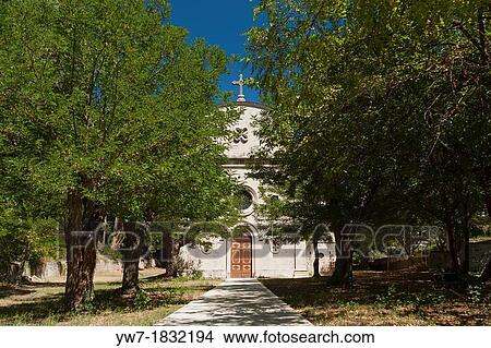 Picture - Parish church in Dol village on Brac island, Croatia. Fotosearch