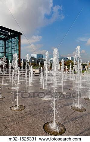 Stock Image - Park Andre Citroen in the riverside of Seine River, Paris, Ile de France, France, Europe. Fotosearch