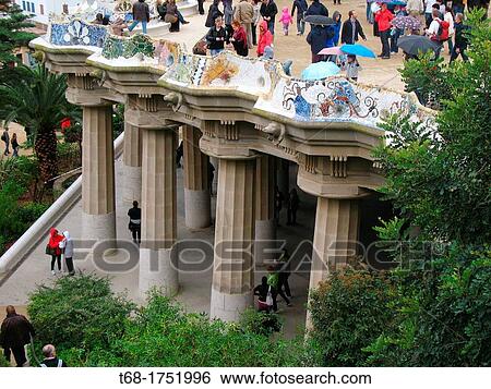 Park G? ell, Antonio Gaudi's work, Barcelona, Catalonia, Spain View Large Photo Image Stock Photograph - Park G? ell, Antonio Gaudi's work, Barcelona, Catalonia, Spain. Fotosearch