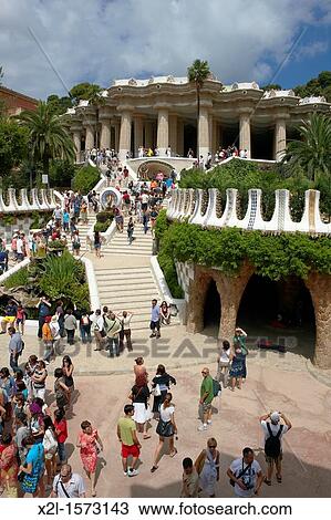 Park Guel Barcelona, Catalonia, Spain View Large Photo Image Stock Image - Park Guel Barcelona, Catalonia, Spain. Fotosearch