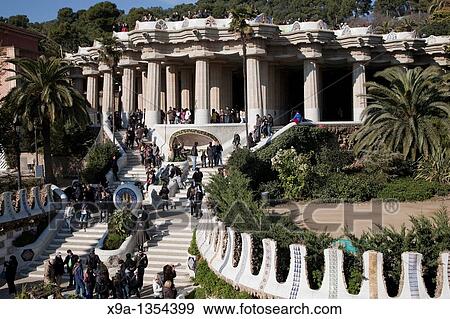Park Guell designed by Gaudi in Barcelona, Catalonia, Spain View Large Photo Image Stock Photo - Park Guell designed by Gaudi in Barcelona, Catalonia, Spain. Fotosearch
