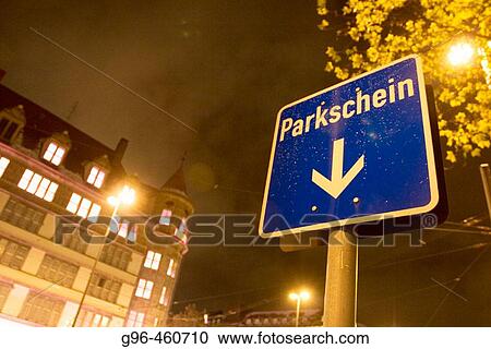Parkschein (parking ticket) sign. Germany View Large Photo Image Stock Image - Parkschein (parking ticket) sign. Germany. Fotosearch