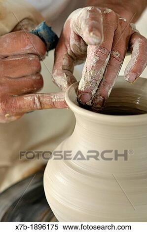 Paros Greece Ceramicist Stelios Ghikas at work in his studio / Studio Yria Kostos View Large Photo Image Stock Photography - Paros Greece Ceramicist Stelios Ghikas at work in his studio / Studio Yria Kostos. Fotosearch