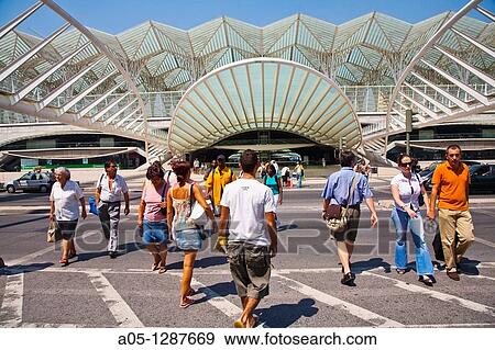 Parque das Na??es (Park of the Nations), site of Expo 1998. Gare do Oriente (Orient station), architect Santiago Calatrava. Portugal, Lisbon. View Large Photo Image Stock Photo - Parque das Na??es (Park of the Nations), site of Expo 1998. Gare do Oriente (Orient station), architect Santiago Calatrava. Portugal, Lisbon.. Fotosearch