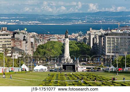 Stock Photo - Parque Eduardo Lisboa Portugal. Fotosearch