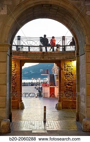Stock Photo - Parte vieja. Old town. Donostia. San Sebastian. Basque Country. Spain.. Fotosearch