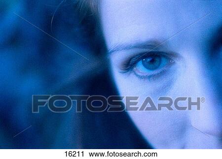 Partial view of a Caucasian woman's face focusing on one eye and part of nose using about 40% of the frame View Large Photo Image Stock Image - Partial view of a Caucasian woman's face focusing on one eye and part of nose using about 40% of the frame. Fotosearch