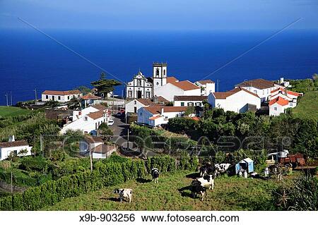 Stock Photograph - Partial view of Pedreira do Nordeste village Sao Miguel island, Azores, Portugal. Fotosearch