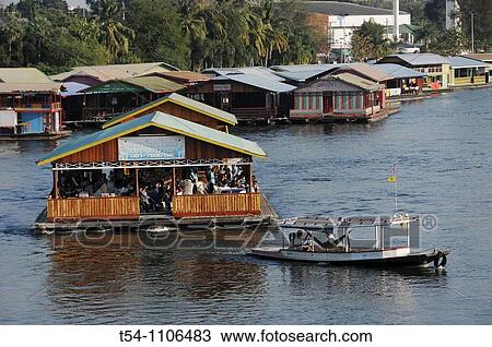 Party Houseboats on the Kwai River View Large Photo Image Stock Image - Party Houseboats on the Kwai River. Fotosearch