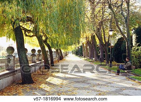 Picture - Paseo del Espolon. Burgos, Castilla Leon, Spain.. Fotosearch